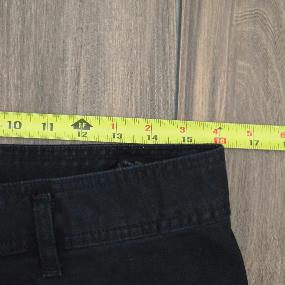 Zara Black High Rise Wide Leg Jeans Raw Hem Frayed size 14 32in